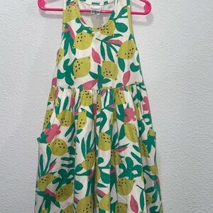 Hanna Andersson Yellow and Green Halter Sundress Casual